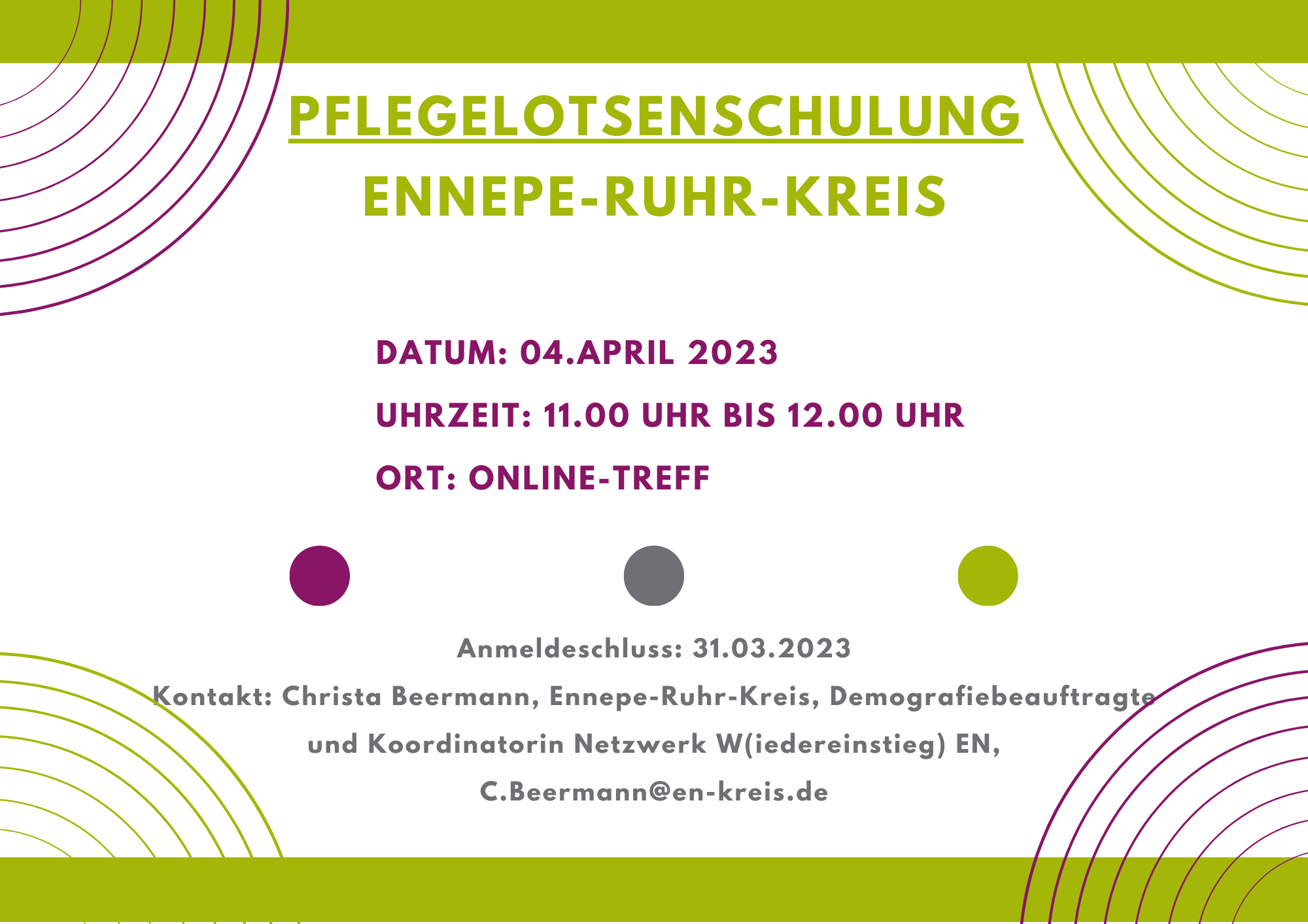 Pflegelotsenschulung für Ennepe-Ruhr-Kreis 